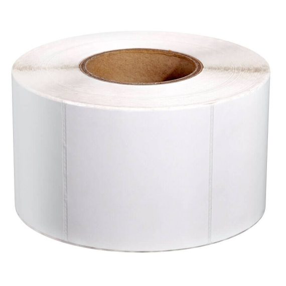 Matt White Blank Self Adhesive Label Rolls 99x99mm, Ctn of 9000pcs