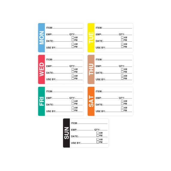 Day Label Rectangle 49mmx75mm