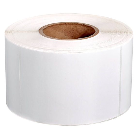 Matt White Blank Labels, 102mm x 73mm, Ctn of 10000pcs, 76mm Core