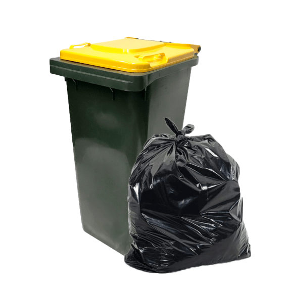 120L Heavy Duty Garbage Bag, Black, Ctn of 250