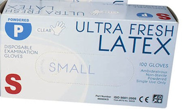 Ultra Fresh Latex Disposable Powdered Gloves (100pcs)
