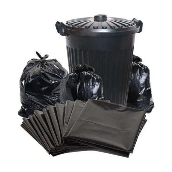 75L Heavy Duty Garbage Bag, Black, Ctn of 500
