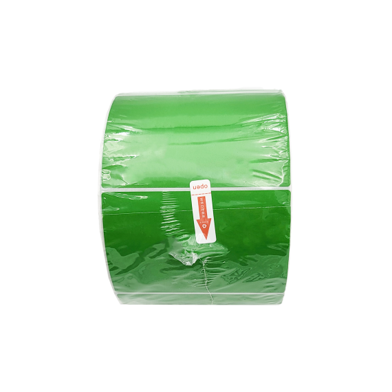 Green Matt Blank Self Adhesive Label Rolls 102x73mm, Ctn of 10,000pcs