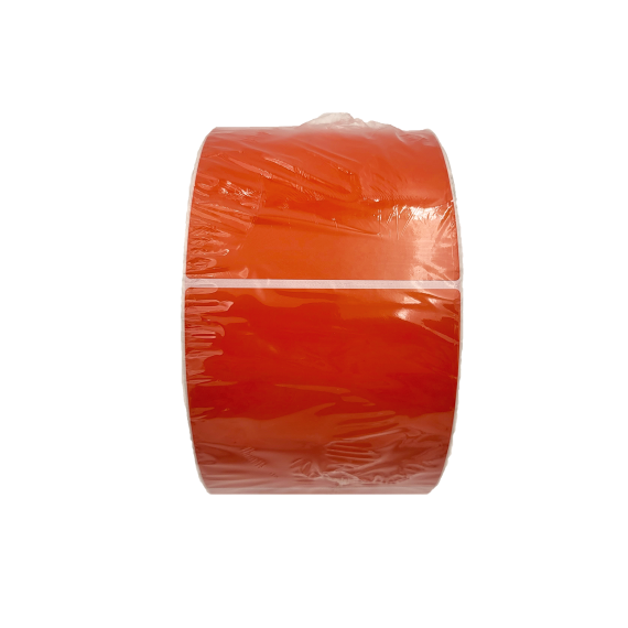 Red Matt Blank Self Adhesive Label Rolls 99x99mm, Ctn of 9000pcs
