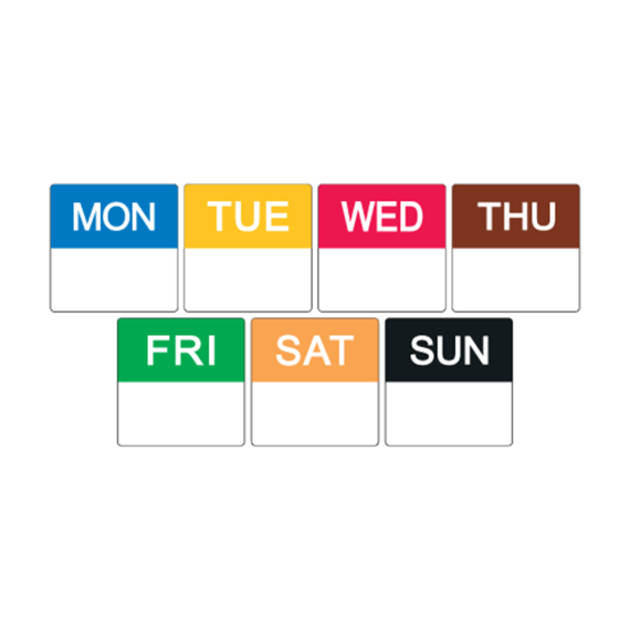 Day Label Square 40mm