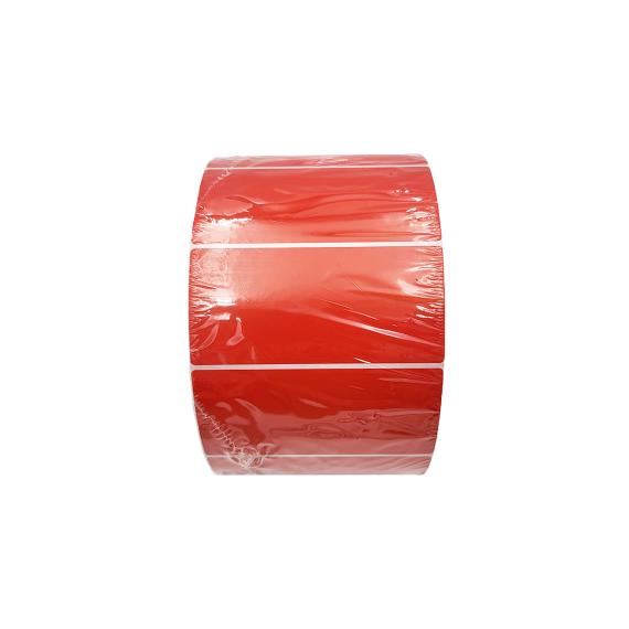 Red Matt Blank Self Adhesive Label Rolls 102x48mm, Ctn of 12500pcs