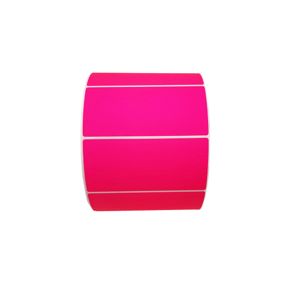 Fluro Pink Matt Blank Self Adhesive Label Rolls 102x48mm, Ctn of 12500pcs