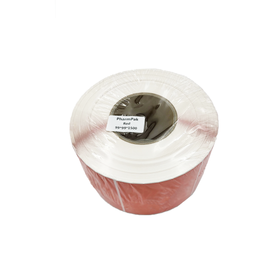 Red Matt Blank Self Adhesive Label Rolls 99x99mm, Ctn of 9000pcs