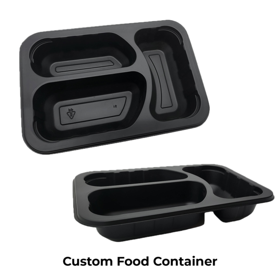 PP Takeaway Food Containers – Black/White/Clear