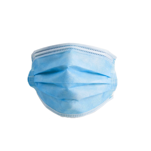 Disposable 3-ply Face Mask, Blue, Ctn of 2000