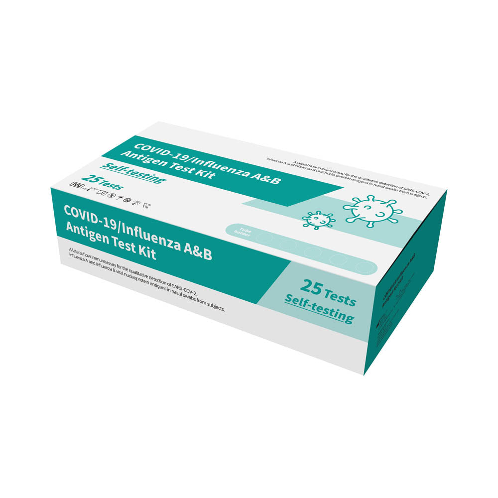5x Fanttest COVID -19 / Influenza A & B 3-in-1 Combo Flu Rapid Antigen Test Kit -Nasal