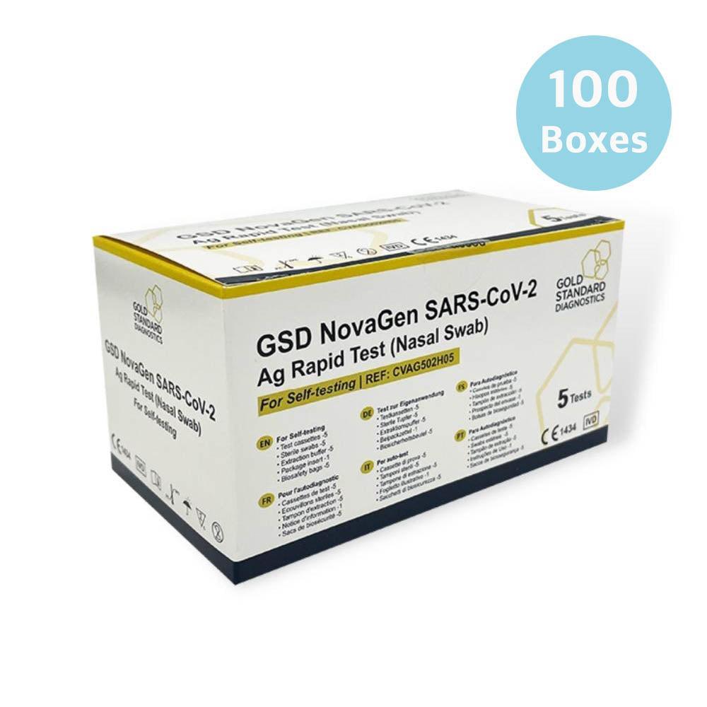500 Tests GSD NovaGen (Juschek All Test) COVID-19 Rapid Antigen Self Test Kit (Nasal Swab) - 5 PACK/BOX $0.3/test