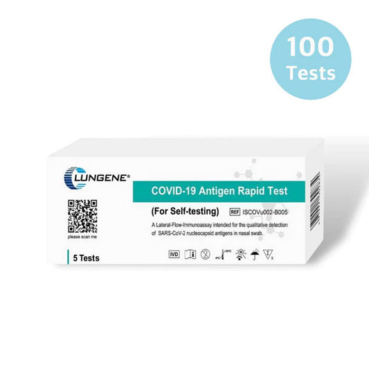 Clungene® COVID-19 Rapid Antigen Self Test Kit - 5 PACK/BOX - 100 Tests