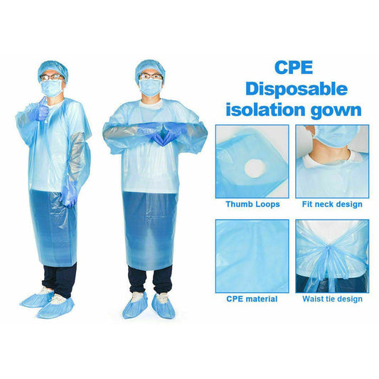 CPE Isolation Gown with thumb loop Type A