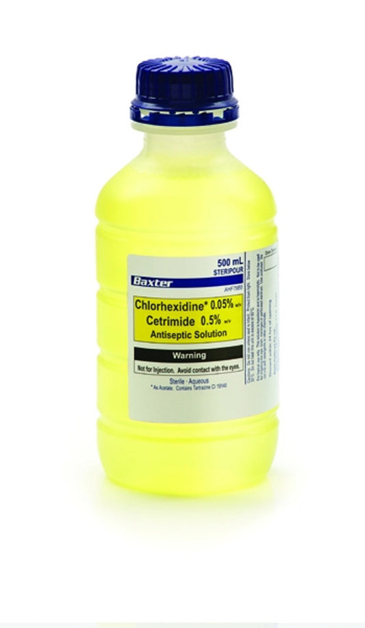 Chlorhexidine 0.05% Cetrimide 0.5% Antiseptic Solution 500ml