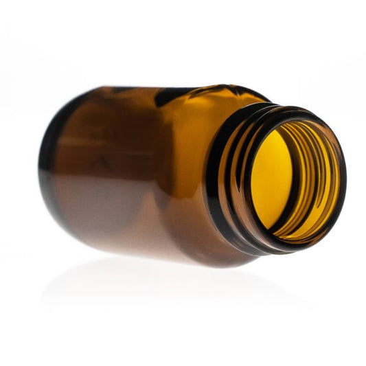 Amber Glass Bottles for Tablet Wide Mouth