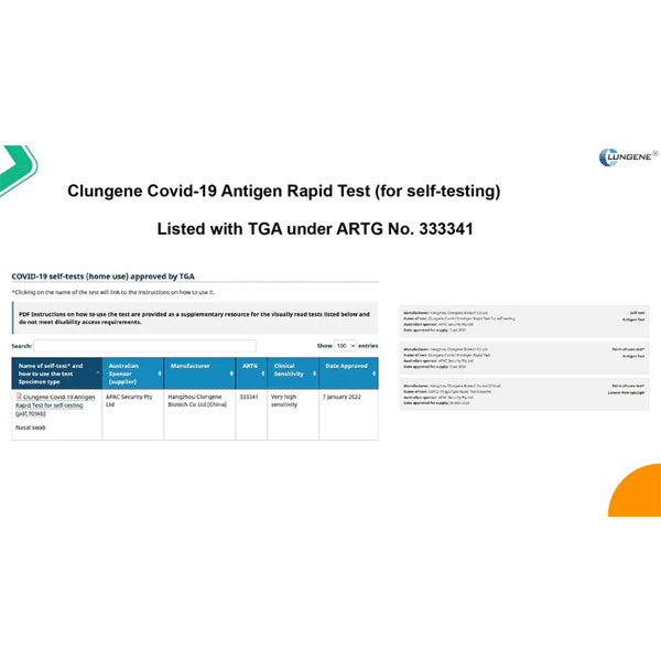 Clungene® COVID-19 Rapid Antigen Self Test Kit - 5 PACK/BOX - 5Tests