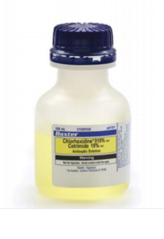 Chlorhexidine 0.015% Cetrimide 0.15% Antiseptic Solution - Various Sizes