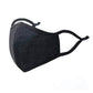 Washable Reusable 100% Cotton 3 layers Black Fabric Face Mask with Rear Pocket For PM2.5 Filter-Face Mask-TOBE GRAB-TOBE GRAB
