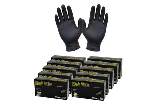 Ultra Fresh Heavy Duty Black Nitro Nitrile Powder Free Gloves