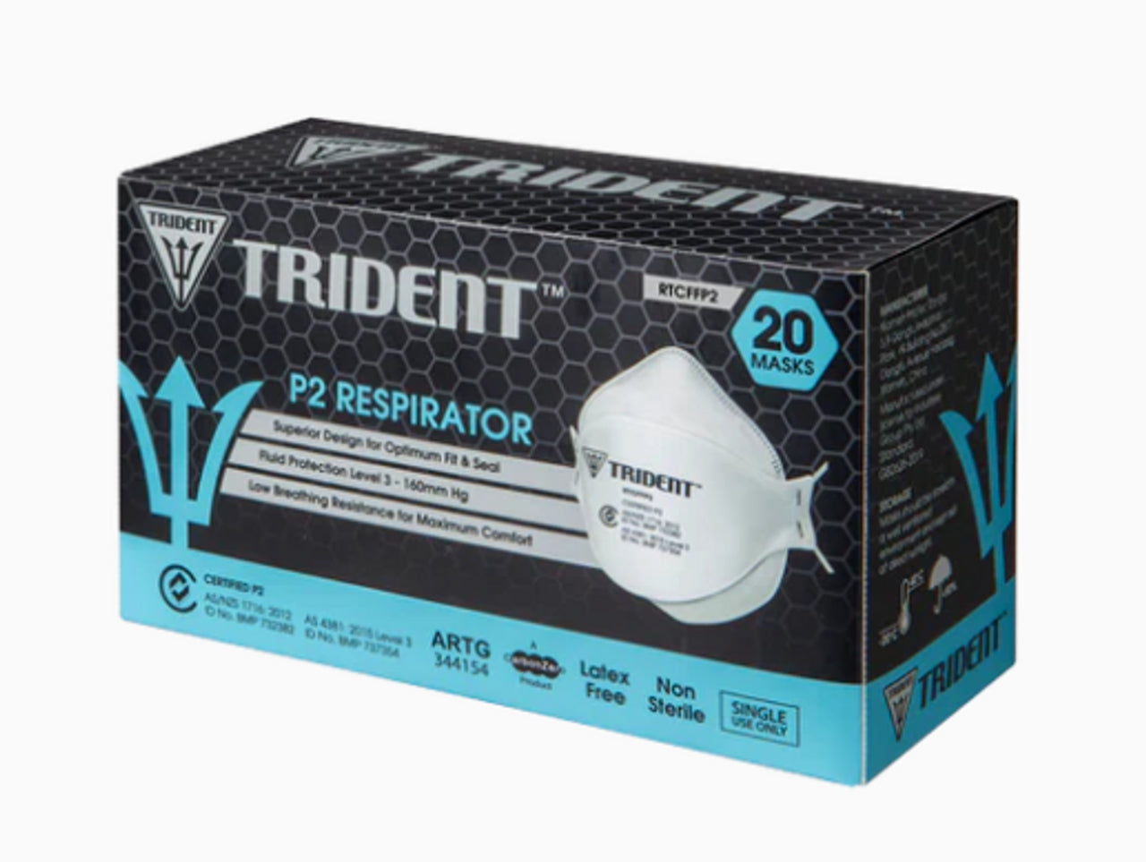 Trident™ P2 Industrial Surgical Respirator 20 Pk