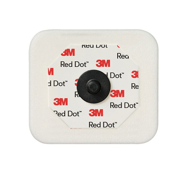 3M 2570 ECG Electrodes Red Dot Foam With Abrader 4 X 3.5cm (50pcs)