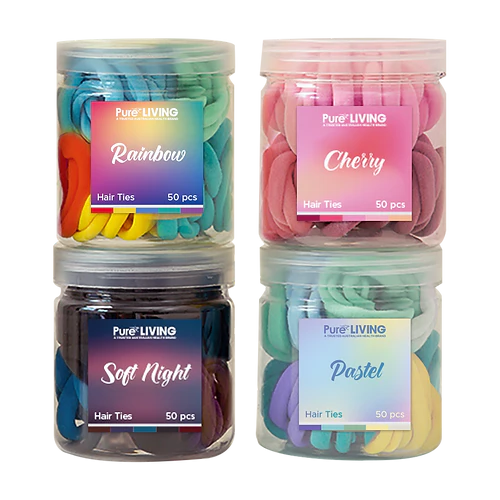 Colourful Hair Ties Set 50pc/box