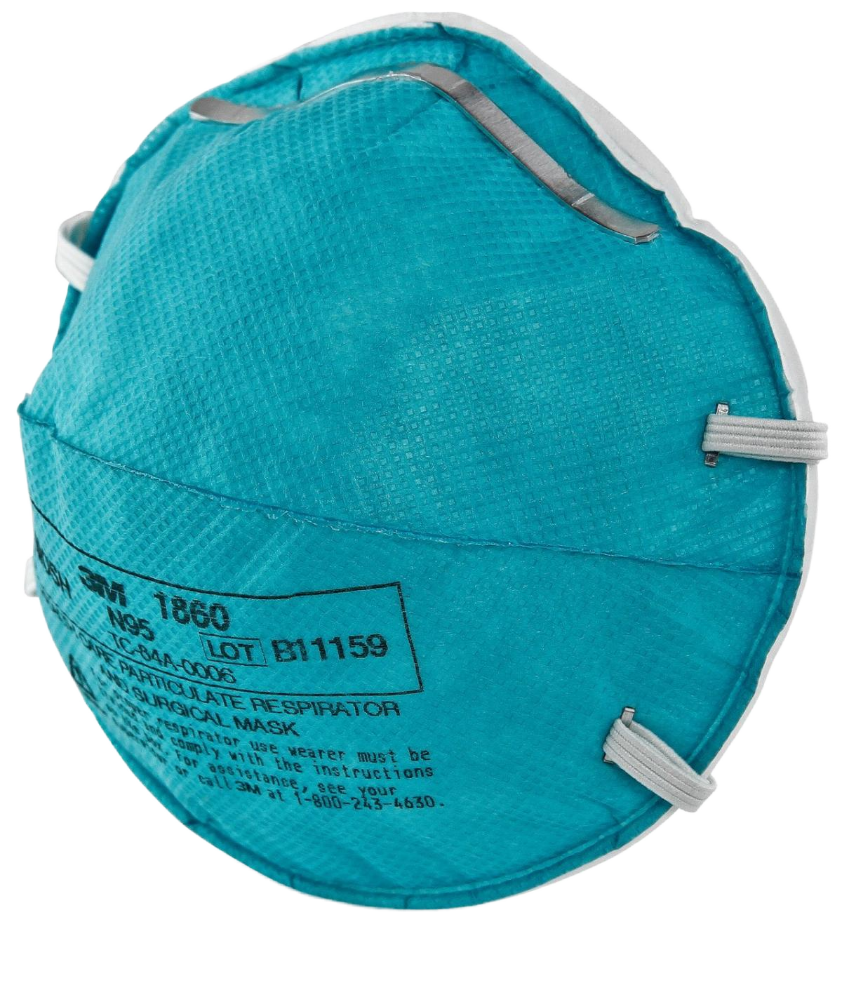 3M 1860  Cupped Particulate Respirator & Surgical Mask 20Pk