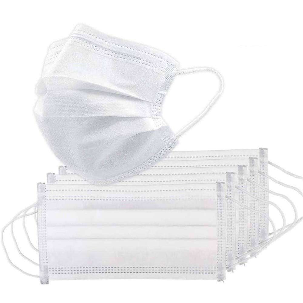 40x White Disposable Face Mask  Breathable non-woven 3 layers -(50pcs/box)