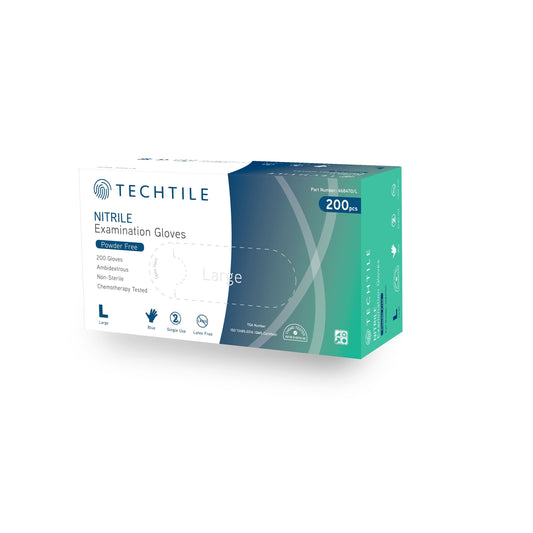 200 Packs x Techtile Disposable Examination Nitrile Chemo-Tested Powder and Latex Free Gloves
