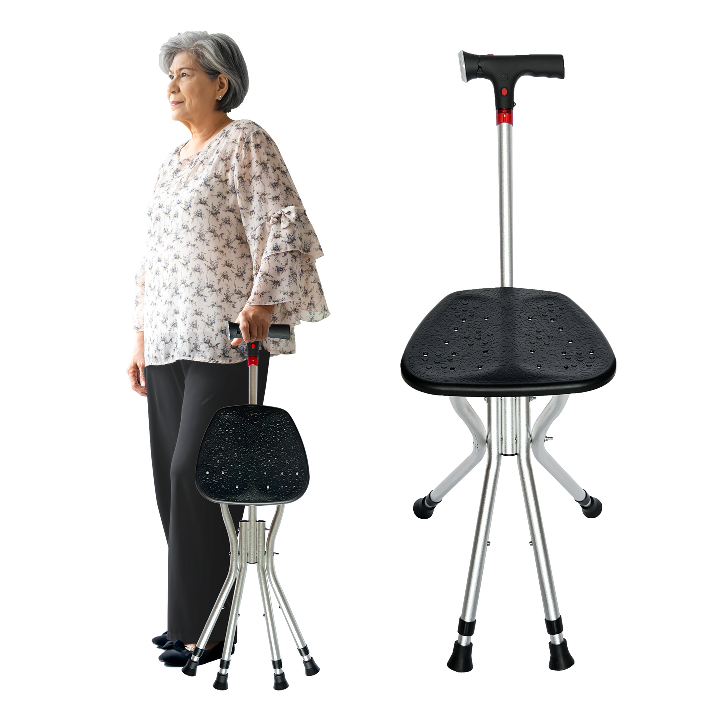 Cane Seat with Light & Alarm