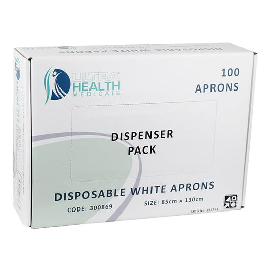 Ultra Health Disposable Apron Dispenser Pack 100 pieces