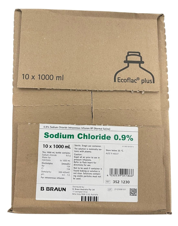 B Braun 0.9% Sodium Chloride Injection IV solution   - 1000 mL