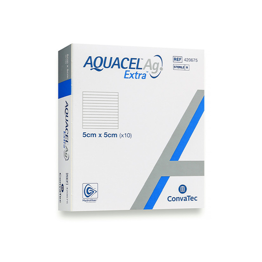 Aquacel Extra Hydrofiber Dressing 5 X 5cm BOX/10