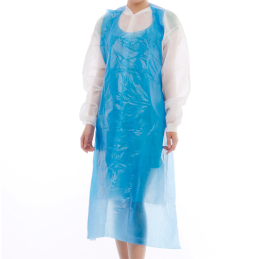 Disposable waterproof PE apron, Blue, Ctn of 1000