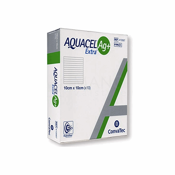 Aquacel AG+ Extra Enhanced Hydrofiber Dressing 10 X 10cm - EACH