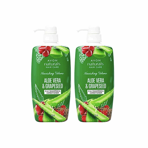 Avon Naturals 2 in 1 Shampoo & Conditioner-750ml (Aloe Vera & Grapeseed Oil)