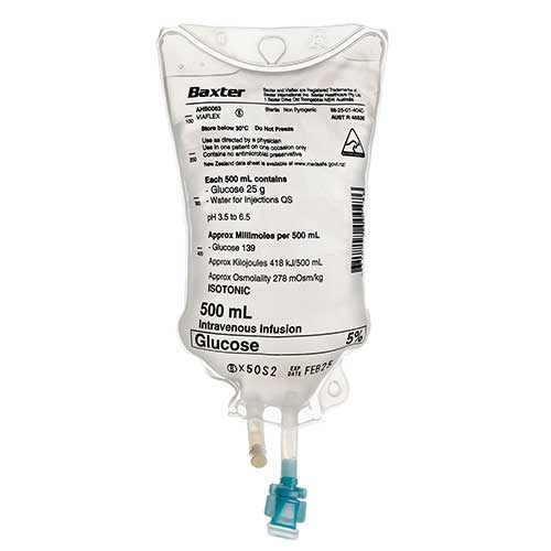 Baxter 5% Glucose IV Solution 500ml – ToBe HealthCare