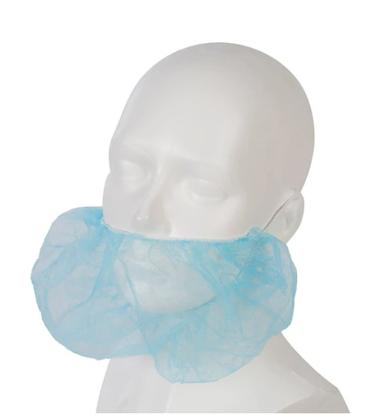 Disposable Beard Cover, Single Loop, Blue, Ctn of 2000