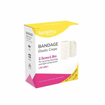 Bpositive Bandage Elastic Crepe - PKT/12