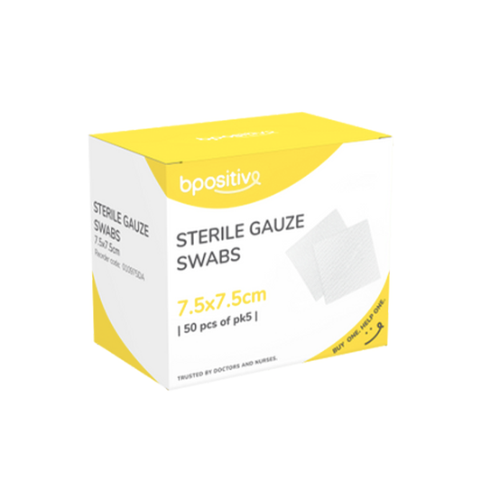 Bpositive Sterile Gauze Swabs 7.5 x 7.5cm BOX/50PCS