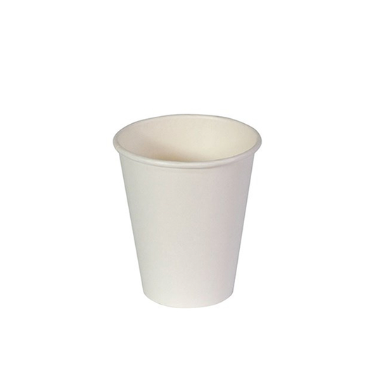 Capri Plain White Single Wall Paper Cup - 1000pcs, Various Size