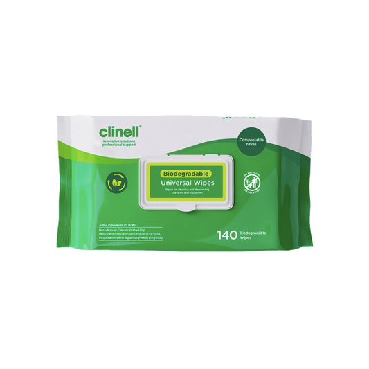 Clinell Biodegradable Universal Wipes 140 PK