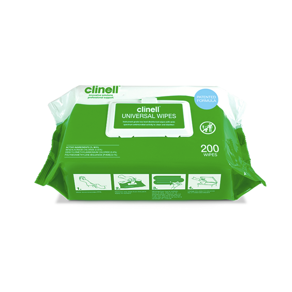 Clinell Universal Wipes 200 Soft Pack (6 units) - 1 ctn