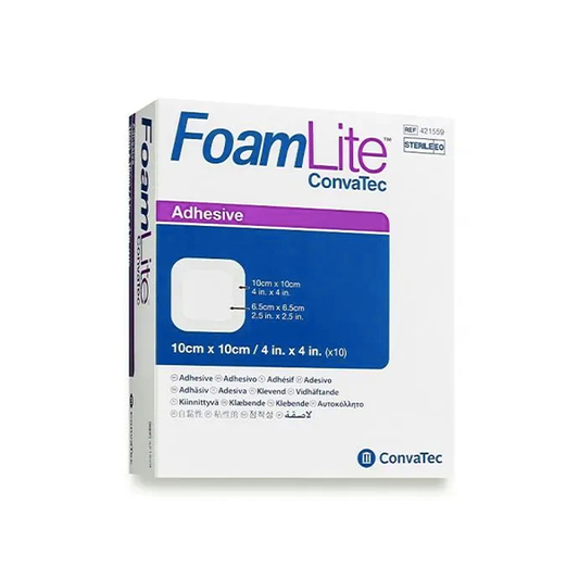 Convatec FoamLite Adhesive Dressing 10cm x 10cm BOX/10