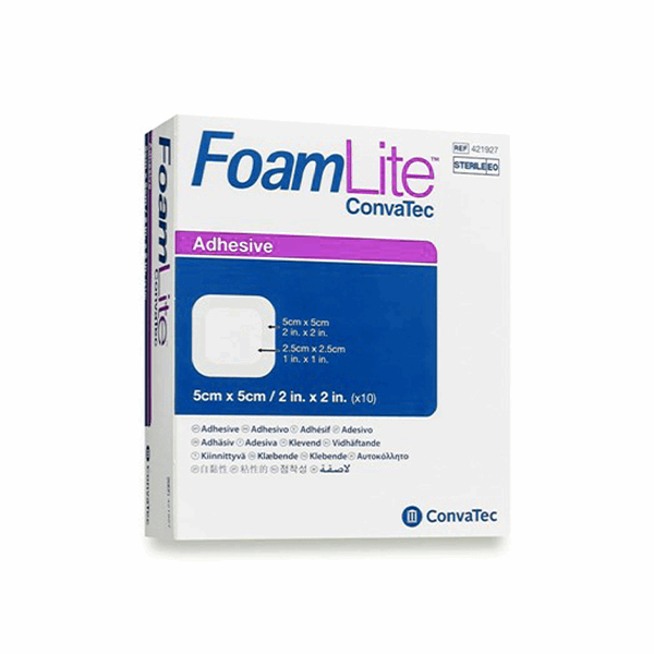 Convatec FoamLite Adhesive Dressing 5cm x 5cm BOX/10