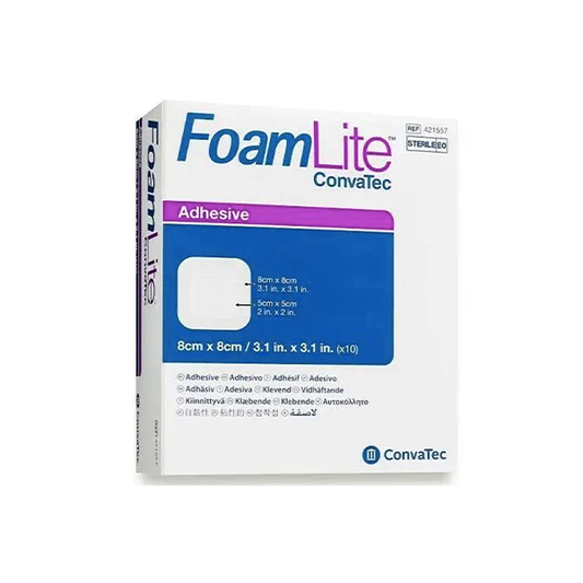 Convatec FoamLite Adhesive Dressing 8cm x 8cm BOX/10