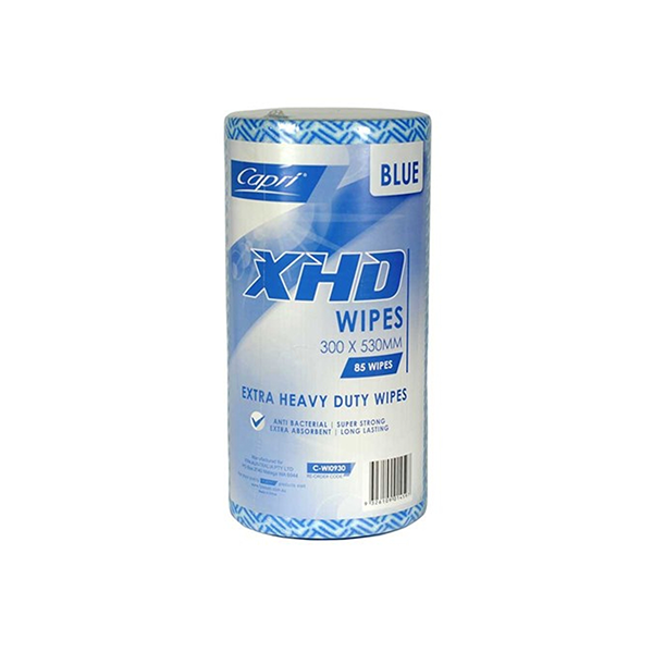 Capri Extra HD Wipes On Roll XHD Blue 85 Sheets 300x530mm