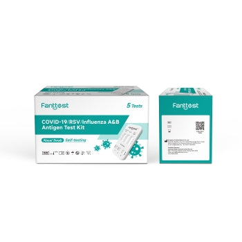 Fanttest(Nasal) RSV /COVID -19 / Influenza A & B  4-in-1 Combo Flu Rapid Antigen Test Kit -5x5pack