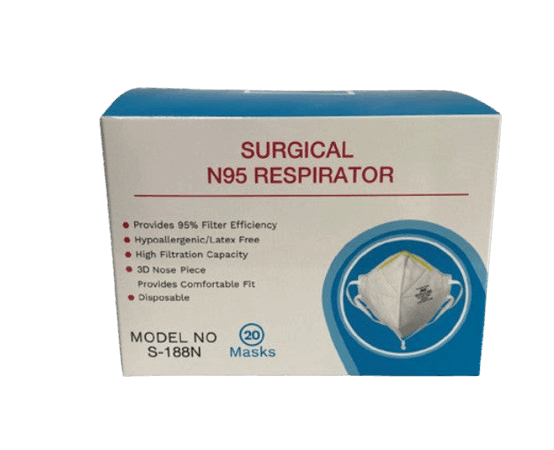 Harley N95 Surgical Particulate Respirator Face Mask Niosh Certificated S-188N (20 pcs/Box)